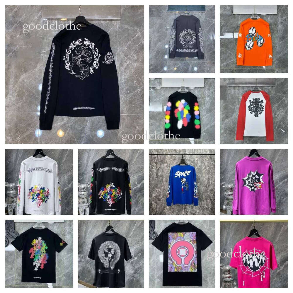 Designer Chrome T-Shirts: Designer Men's And Women's T-Shirts, Chrome Printed T-Shirts, Spring And Summer Fashionable Long-Sleeved Sweatshirts 644