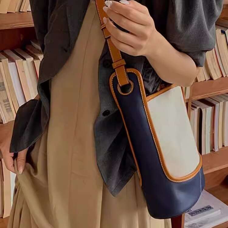 Denim Blue Canvas Bucket for Women 2025 New Summer Niche Designer Commuter Shoulder Crossbody Large Bag