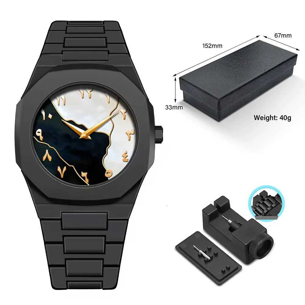 Fashion Design Middle East Arabic Numerals Large Dial 40mm DIY Plastic Strap Waterproof Quartz Mens Casual Sports Y250715