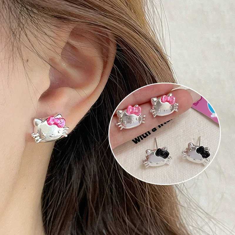 Sanrio Hello Kitty Earrings Charm Anime Kt Cat Cute Cartoon Stud Earrings for Women Sweet Girls Ear Accessories Jewelry Gifts w250716