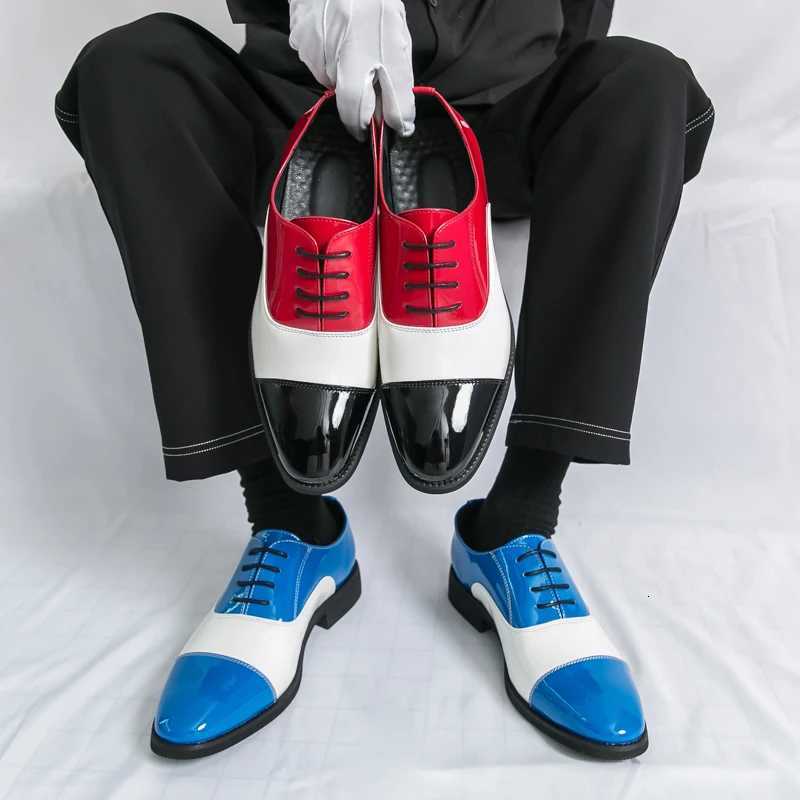 Business Men Formal Leather Shoes Men Lace-up Business Office Fashionable Elegant Leather Shoes Banquet Shoes Size 38-46 Men Shoes Y250715