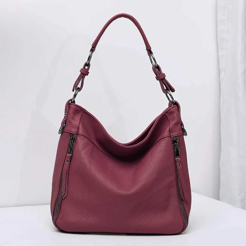 High Quality Womens Real Cow Leather Luxury Handbag Versatile Ladies Large Capacity Shoulder Crossbody High-end Commuting Bag