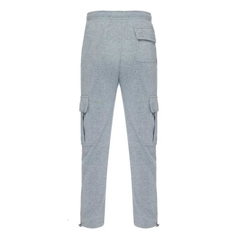 Mens Loose Cargo Pants Casual Drawstring Elastic Waist Wide Leg Athletic Sweatpants Outdoor Trousers y250716