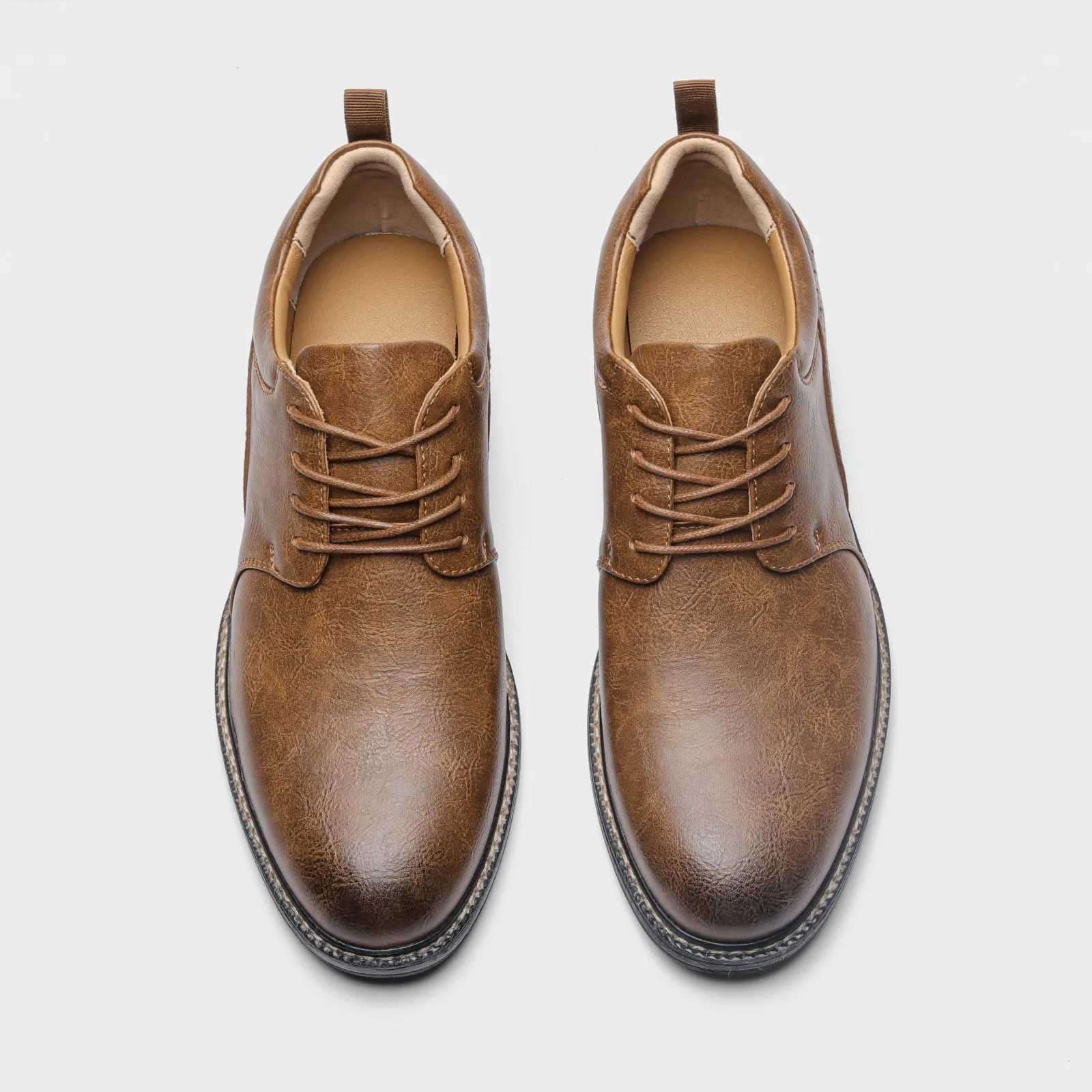 40~46 Casual Shoes Men Fashion Brand Comfortable 2024 Leather Shoes Men #Al7261 W250716