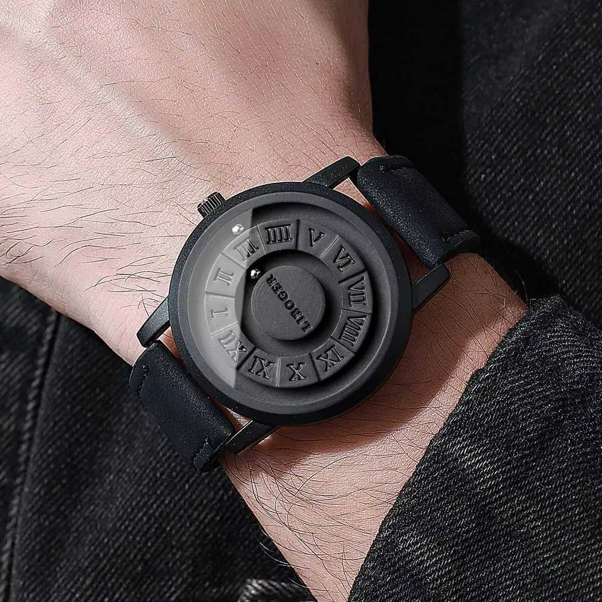 Fashion Ra Dial Men Quartz Casual Leather Strap Sports Wristwatches for Men Clock Reloj Hbre (Without Box) Y250715
