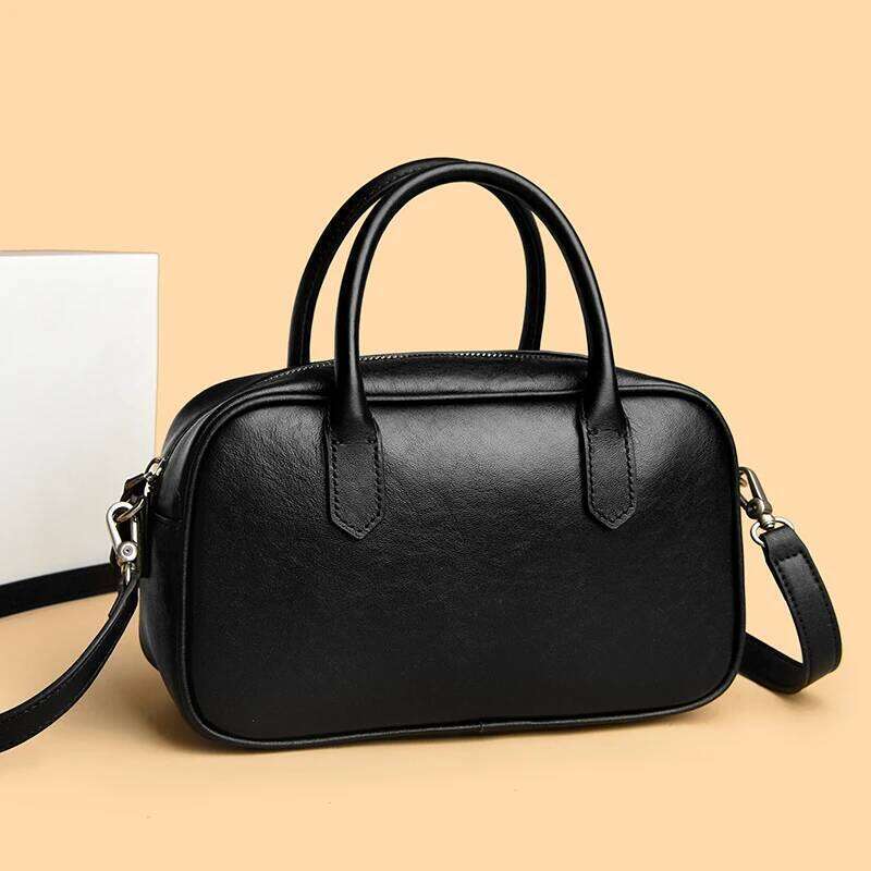 High Quality Large Capacity Cow Women Tote Bags Genuine Leather Shoulder Crossbody Bag Fashion Handbag Sac A Main