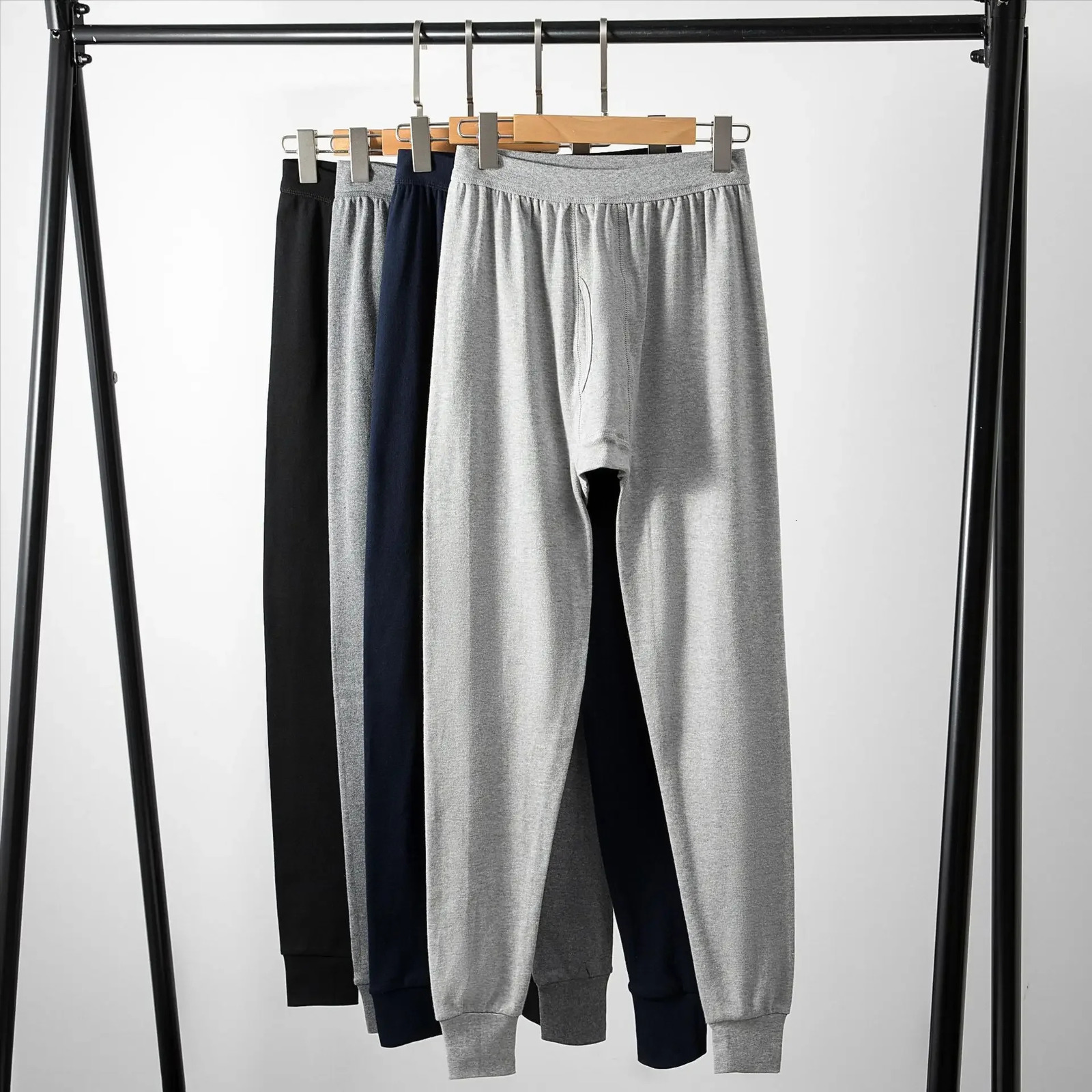 100% Pure Cotton Thermal Underwear Bottoms Mens Underwear Legging Pantyhose Winter Cotton Wool Pants 250715