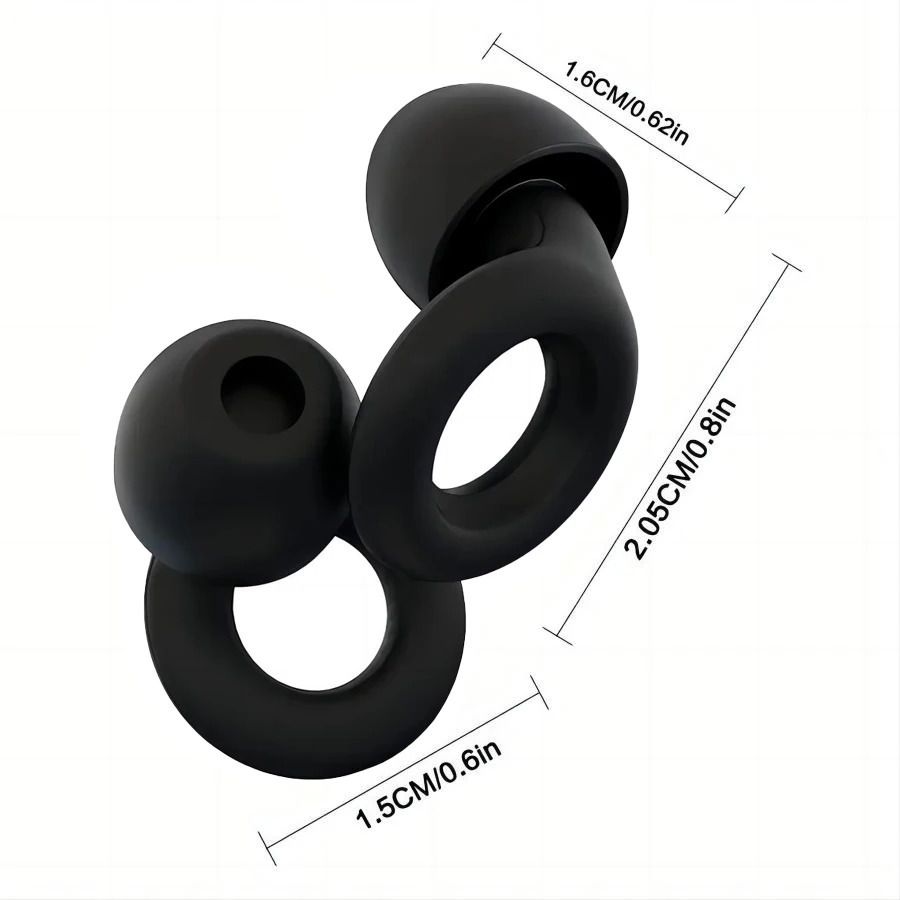 Reusable Noise Reducing Earplugs Focus Travel Concerts Hearing Protection Sports Events Swimming Earplugs