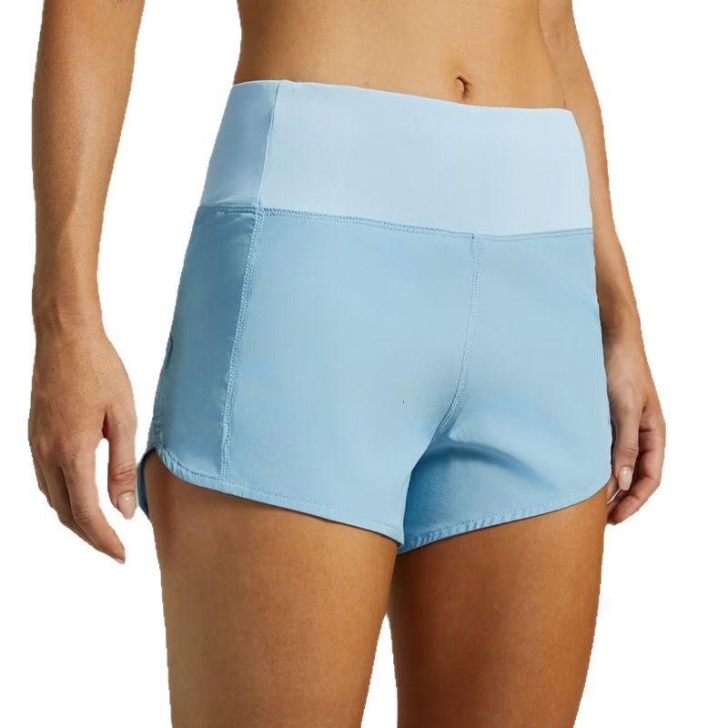 Free Shipping Yoga Shorts Women Hot Pants Sports High Waist Fitness with Inner Lining Track and Field Marathon Running