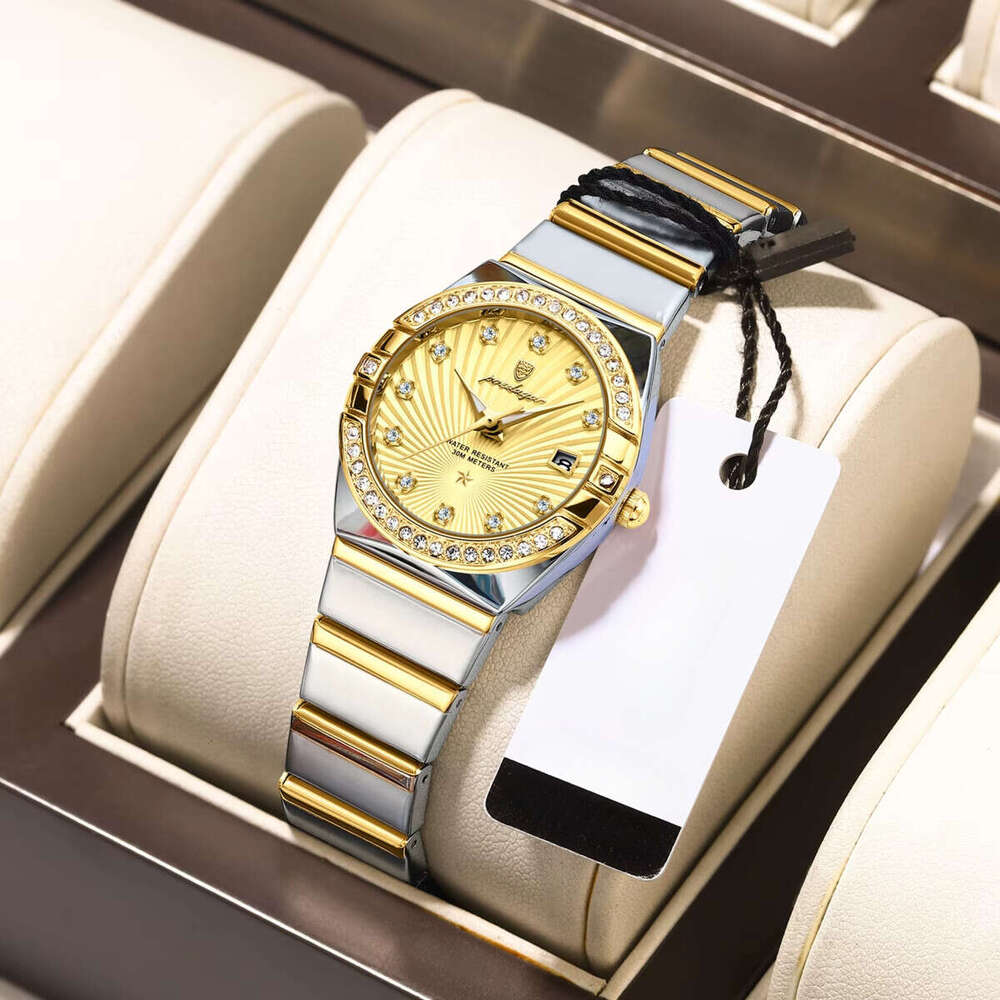DHwatches Women's Ultra-Thin Watch - 50M Waterproof Luminous Quartz Wristwatch with Date, Stainless Steel (Model 302)