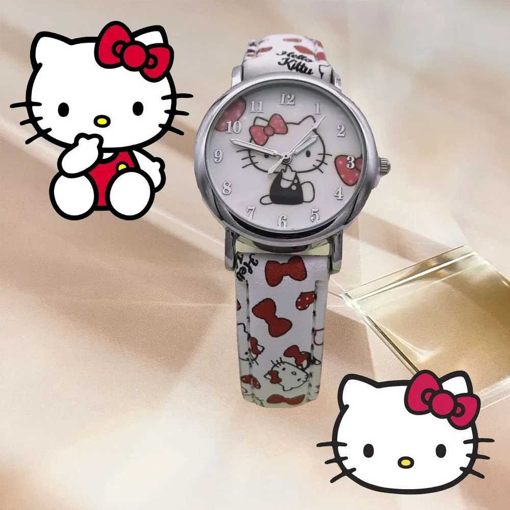 Sanrio Children Watches Hello Kitty Cartoon Waterproof Kid Watch Quartz Pu Leather Strap Sports Quartz Watch Birthday Gift. w250716