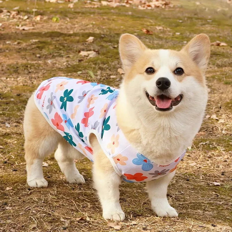 Tsute Summer Pet Dog Cooling Vest Cartoon Soft Clothing Casual Shirts Small Medium Large Dogs Puppy French Bulldog Clothes 250711