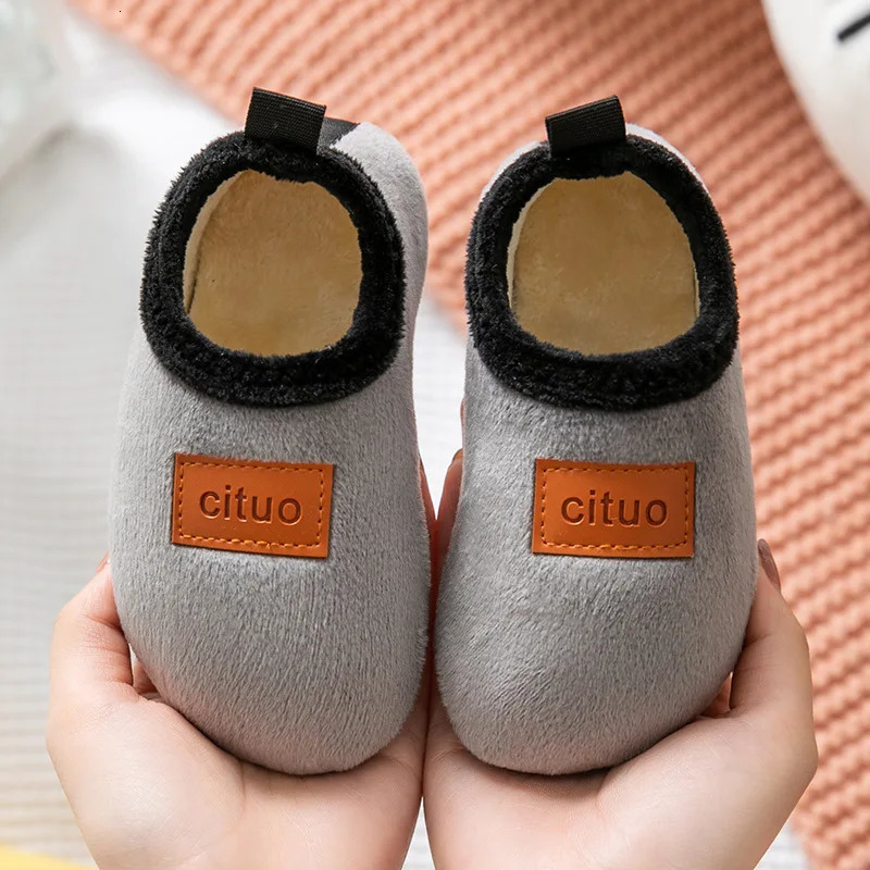 Winter Warm Baby Slippers Toddler Plush Floor Sock Shoes Boys Girl Children Soft Anti-slip Walking Shoes Indoor Home Kids Shoes 250716