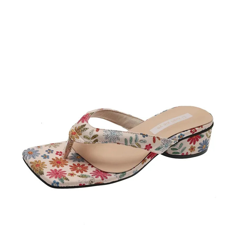 Summer Clip Toe Women Slippes Fashion Elegant Wedges Heel Slides Shoes Ladies Casual Outdoor Beach Flip Flops Sandalias 250712