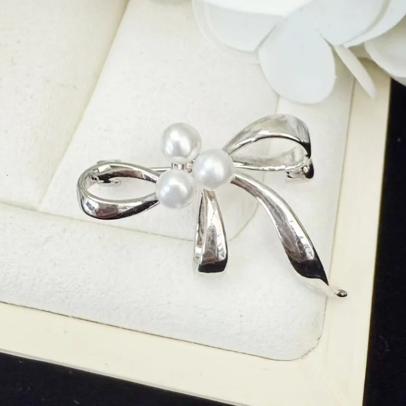 14k Gold Plated Brooch For Women White Pearl Party Wedding Gifts Fashion Jewelry 250712