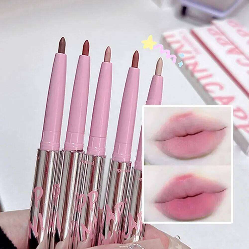Nude Liner with Brush Cappuvini Korean Style Lip Makeup Long Last Veet Matte Lipstick X250716