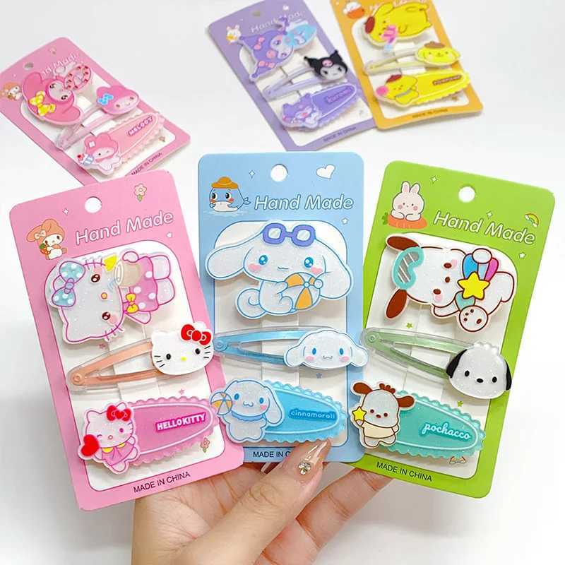 Sanrio ute tsartun Sanrio hair clip sweet girl acrylic hair clip broken hair clip BB clip bangs side clip hair accessory w250716