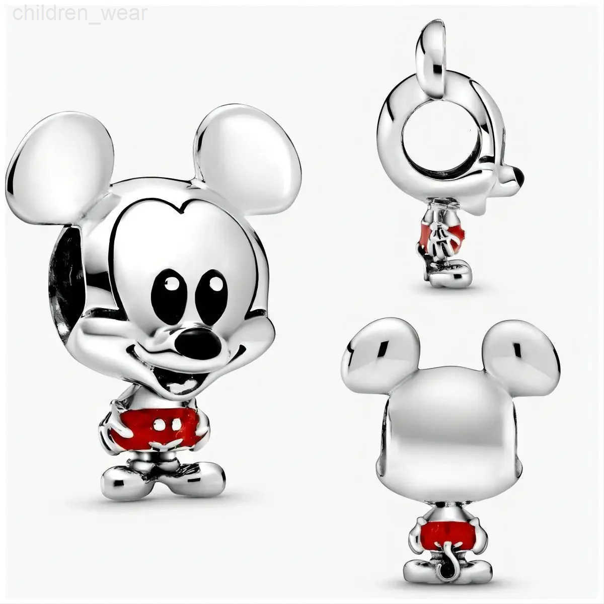 Disney 50th Mickey Minnie Series 925 Silver Moon Stitch Charm Fit Original Bracelets Bead Pendant Charms Mom Love Jewelry W20250716