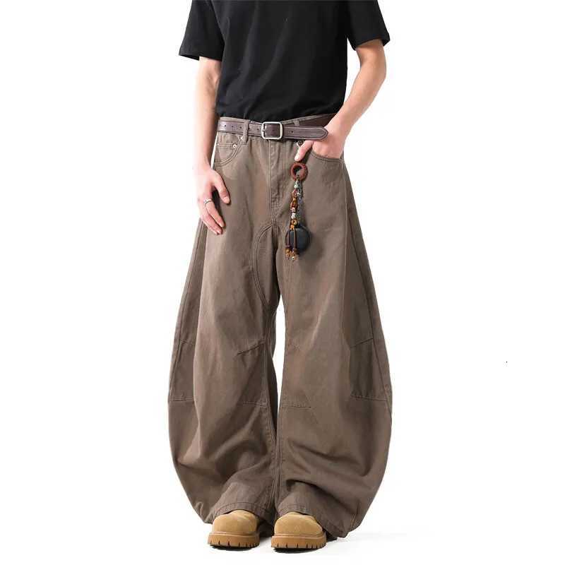 Unisex Brown Loose Fit Wide Leg Casual Pants Sportswear Lounge Joggers Street Fashion Athleisure Trendy Stylish Design Comfort y250716