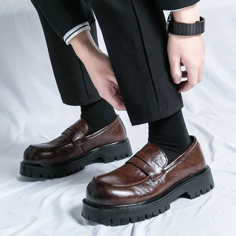 STRONGSHEN Men Leather Shoes Business Formal Shoes Oxford Casual Shoes Classic Comfortable Fashion Derby Shoes Luxury Shoes W250716