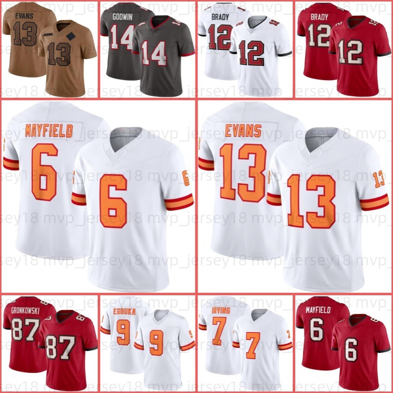 Tom Brady Baker Mayfield Mike Evans Football Jersey Bucky Irving Emeka Egbuka Chris Godwin Rob Gronkowski Lavonte David Vita Vea Antoine Winfield Jr. Jalen McMillan