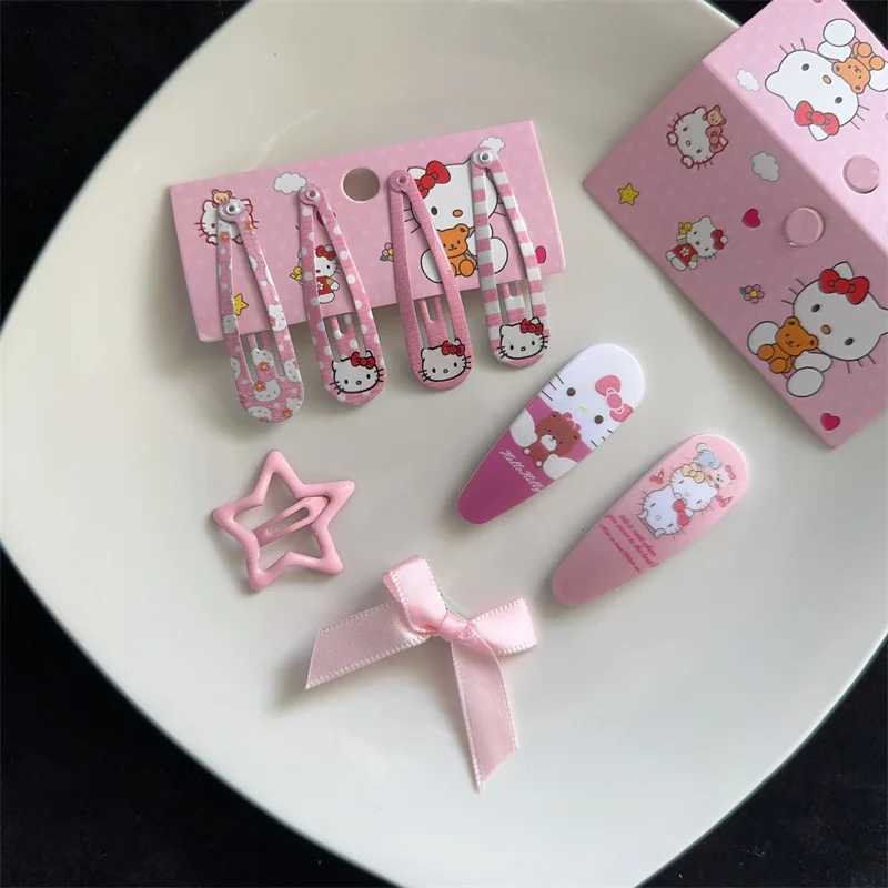 Sanrio Hello Kitty Hair Clip 14/11Pcs Hairpin Sets Makeup Washing Face Barrettes Hairclips Women Accessories Girlfriend Gift w250716