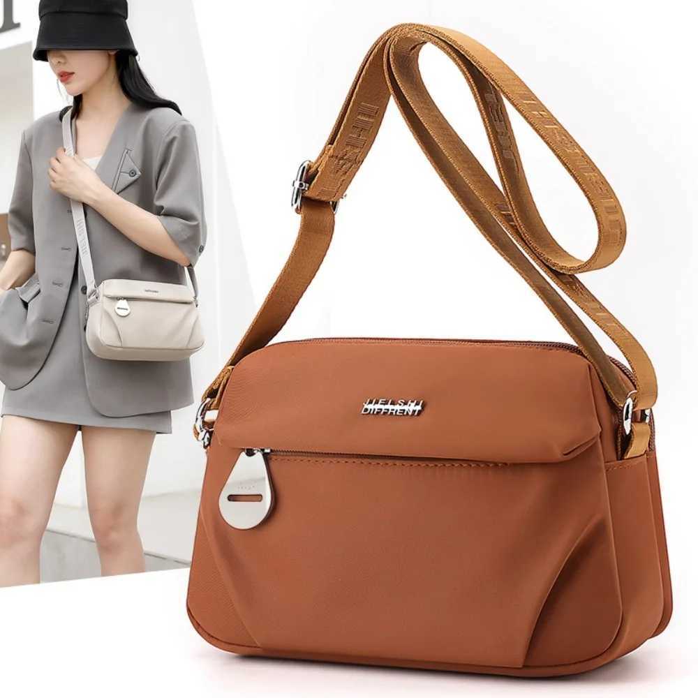 Lightweight Nylon Oxford Cloth Crossbody Bag Waterproof Large Capacity Small Square Handbag Casual Shoulder Bag