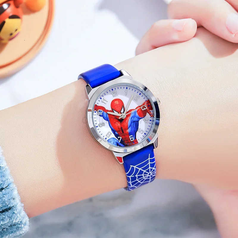 Disney Marvel Spider Man Cartoon Children Watches Quartz Wristwatch Boy Student Fashion Time Clock Waterproof For Boy Gift W20250716