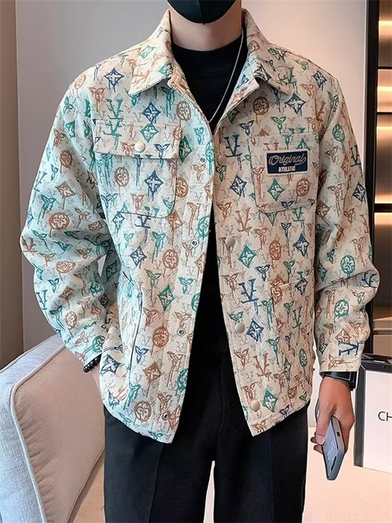 hot Designer Free Shipping Spring and Autumn Mens Comfortable Jacket High Street Trendy Brand Large Loose Jacket Camouflage Clothing