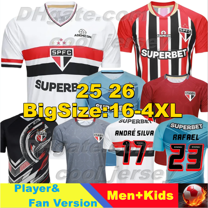 XXXL 4XL 25 26 Sao Paulo Soccer Jerseys 2024 2025 2026 ANDRE SILVA LUCIANO ALISSON CALLERI LUCAS ENZO Player Version Men Uniforms Football Shirts Women Kids Kits Sets