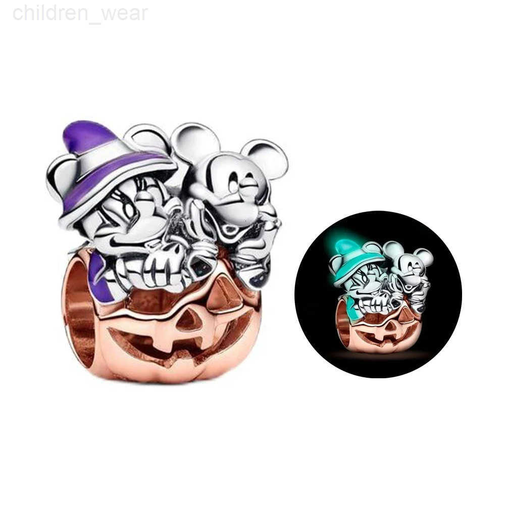 Disney 50th Mickey Minnie Series 925 Silver Moon Stitch Charm Fit Original Bracelets Bead Pendant Charms Mom Love Jewelry W20250716