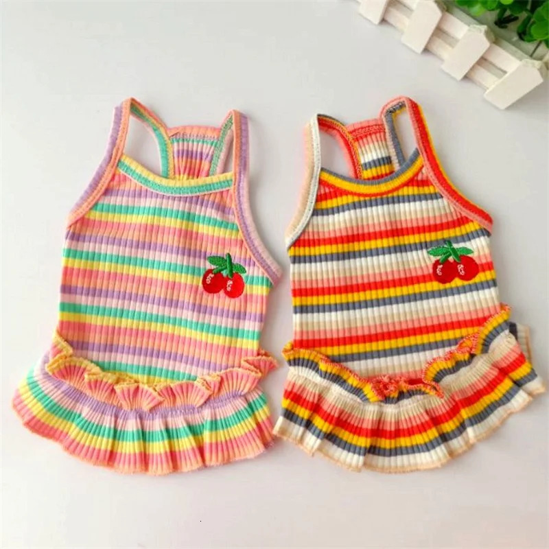Puppy Summer Clothes Dog Fancy Dress for Small Breeds Dogs Pet Short Skirt Pomeranian One Piece Ropa Perro Costume Roupa Vestido 250711