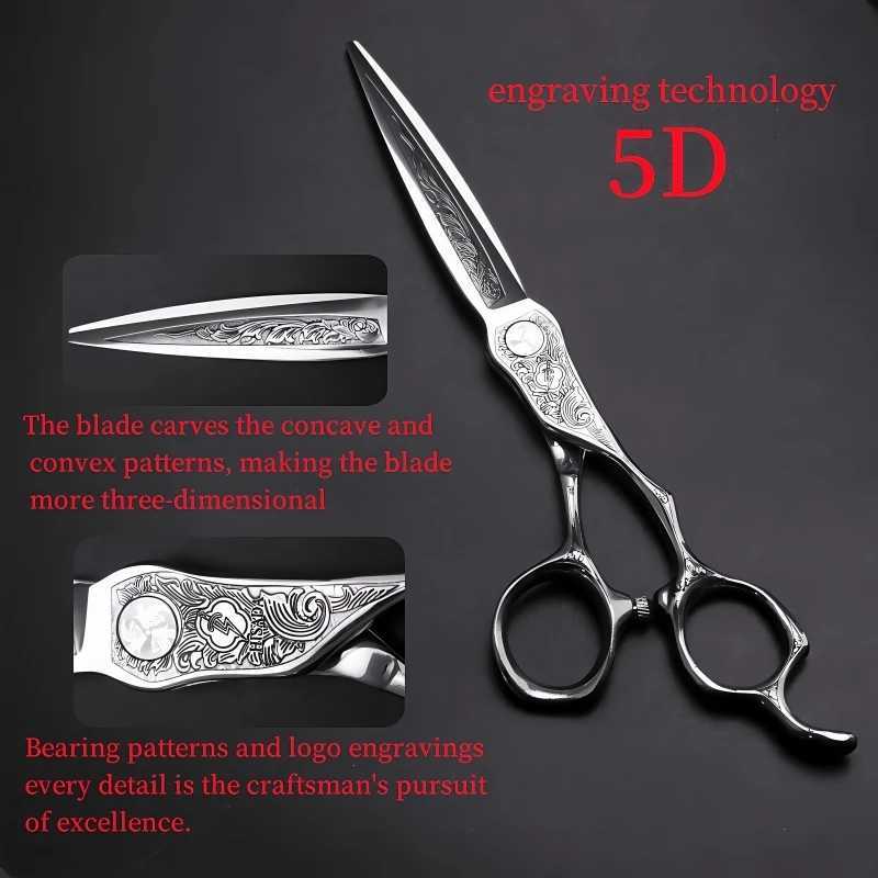 6.0 inch HISADA Hairdressing scissors VG10 Steel grade scissors Pattern Professional Hair Salon Top Professional Scissors W250716