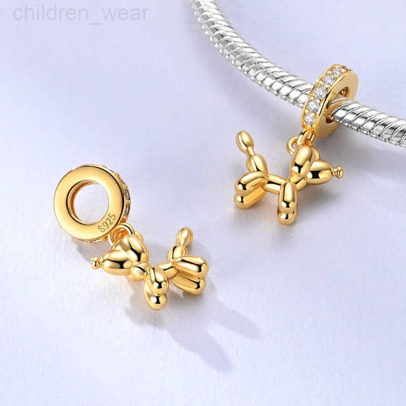 Disney 925 Sterling Silver Golden Charms Bead Squirrel Maple Leaf Leopard Pendant Fits Bracelet Making Womens Jewelry W20250716