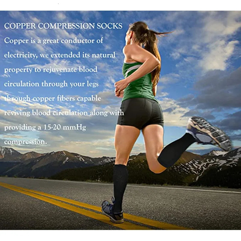 3 Pair Compression Socks Knee High Varicose Veins Stockings Men Women Sport Socks Anti Fatigue Pain Relief Compression Stockings 250715