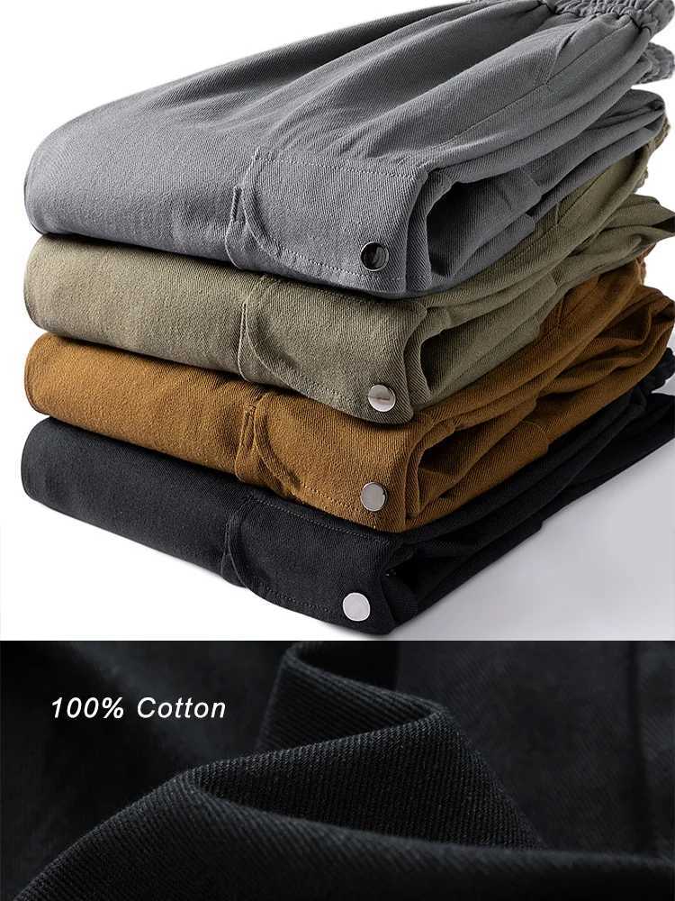 Big Size Mens Jogger Cargo Pants 8XL 7XL 6XL Streetwear Washed Cotton Casual Baggy Pants Solid Color Loose Trousers Men y250716