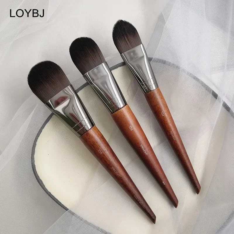 LOYBJ Professional Foundation Brush Cosmetics Flat Makeup Brushes Liquid Foundation Powder Concealer Contour Makeup Beauty Tool XJ2500716