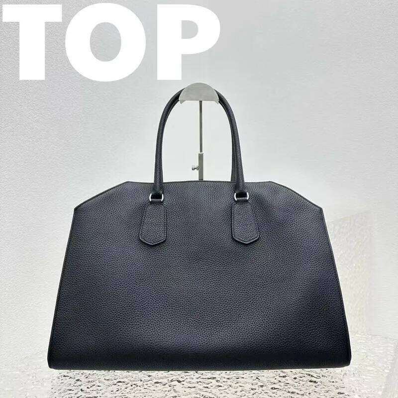 Women's Classic Simple Solid Color Large Capacity Handbag Genuine Leather Business Commuter Multiple Styles