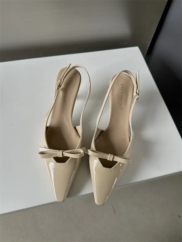 2025 free shipping new flats designer shoe women dress Summer lady pointed-toe stiletto shoes
