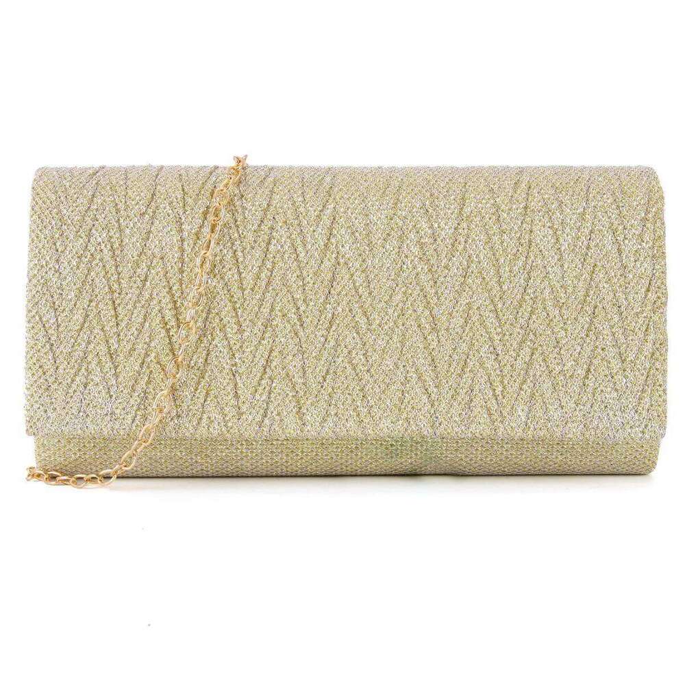 Clutch Bag: Ladies' Dinner Dazzling and Sparkling Pleated Evening Dress Bag, Round-bottomed Crossbody Bag
