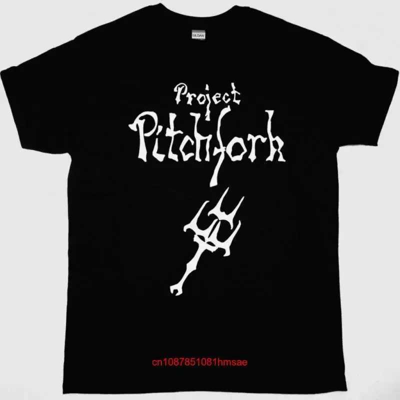 Project Pitchfork Nuova Maglietta Nera Black Long O Short Maniche Z250715