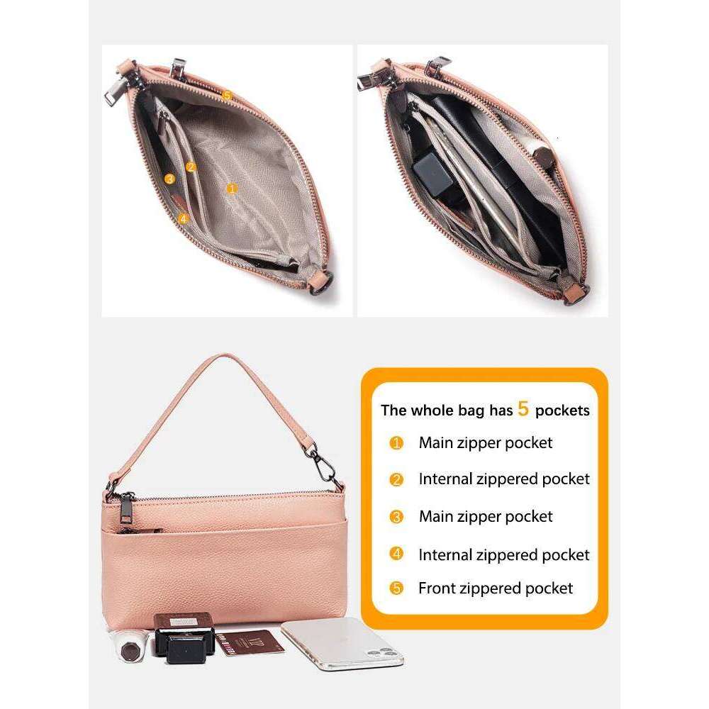 Zency Genuine Leather Shoulder Handbag Women Messenger Small Crossbody Sac A Main 100% Fashion Pouch Ladies Bag 2025