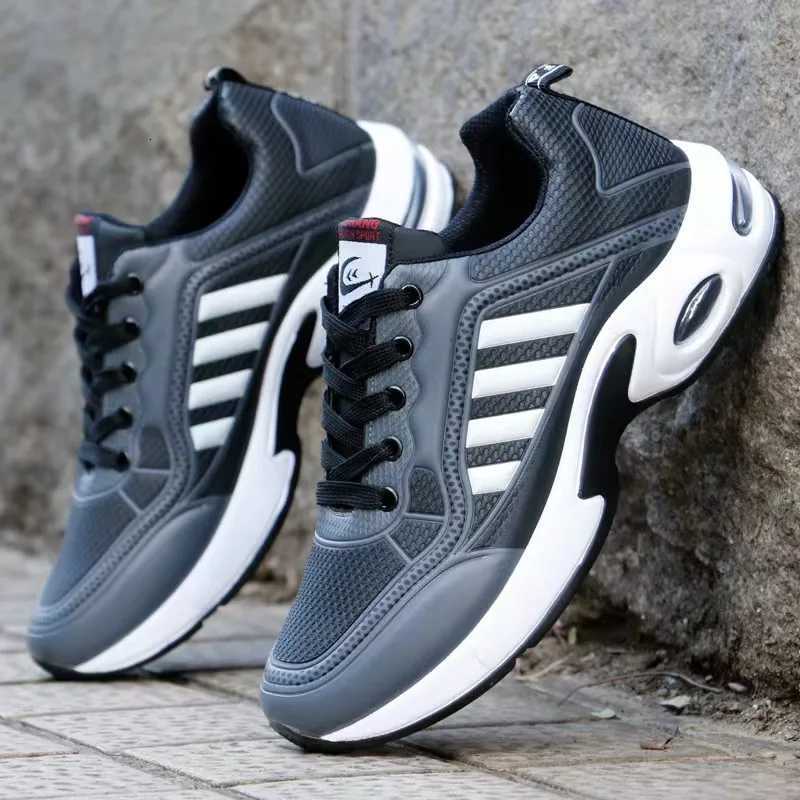 New leather sports shoes for men black mens shoes trendy shoes waterproof casual shoes running shoes autumn and winter W250716
