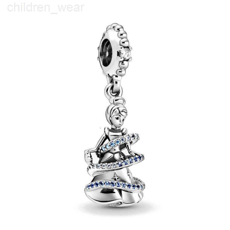 Disney 925 Sterling Silver Disney Mermaid Princess Elsa Dress Charms Bead Fits Original Bracelets Pendant Charm DIY Women Jewelry W20250716