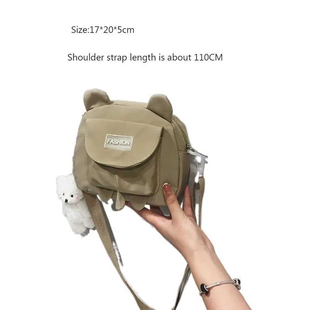 Japanese Style Small Bag Female Wild Cute Messenger Kitty Bag ins Korean Student Canvas Shoulder Bag Mobile Phone Pouch