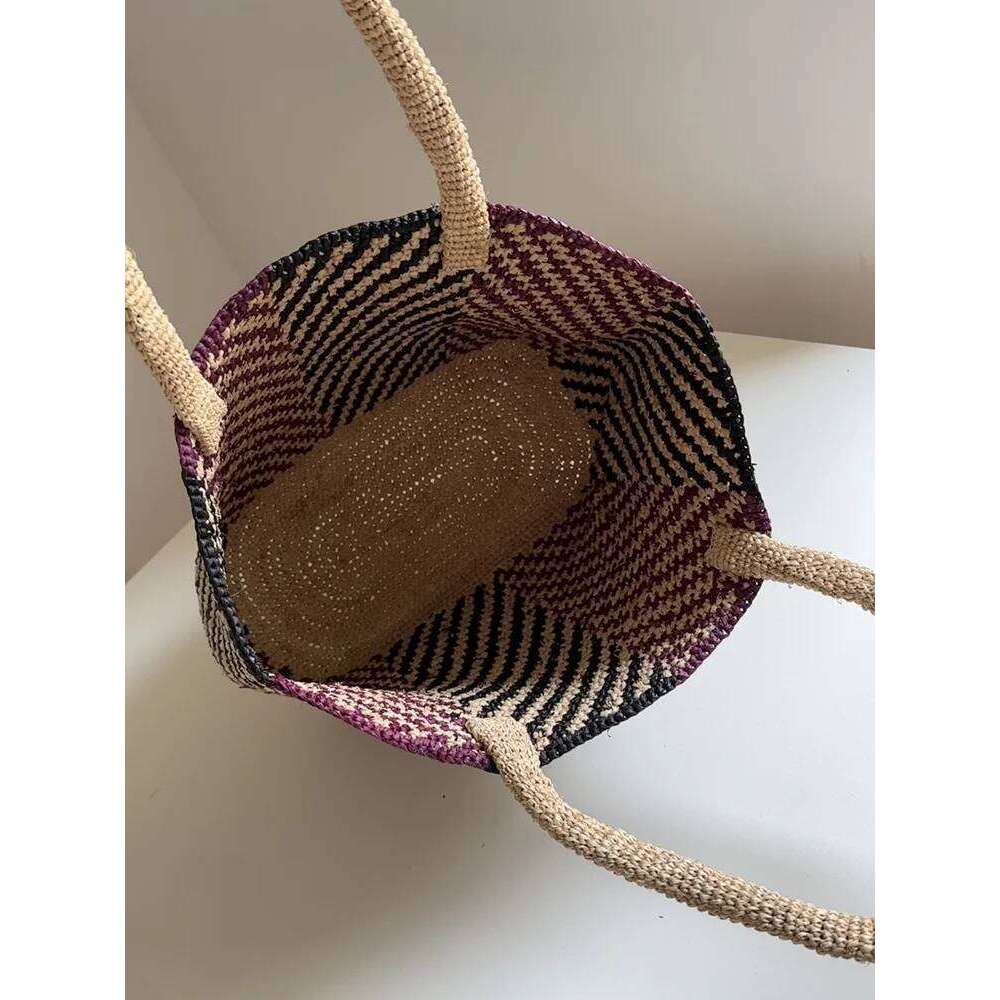 NEW 2025 Classic Lafite Straw Women's Tote Hand Woven Lazy Single Shoulder Underarm Bag