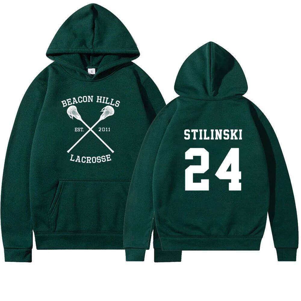 Designer Leisure High Quality Beacon Hills Lacrosse Hoodie Stilinski 24 Hooded Sweatshirt Dylan Obrien Unisex Teen Wolf Hoodies