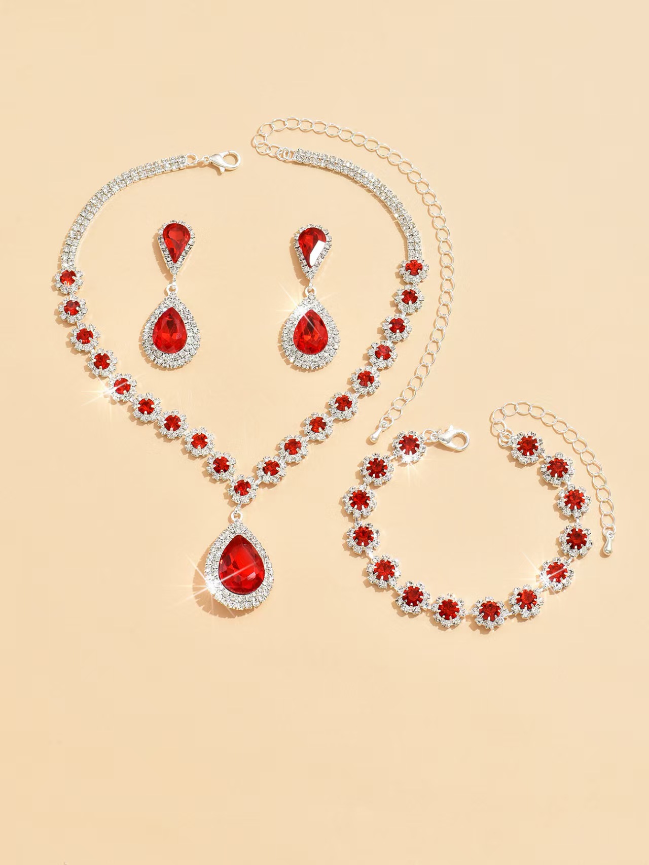 European and American trendy jewelry necklace bracelet set high-end and atmospheric bracelet set