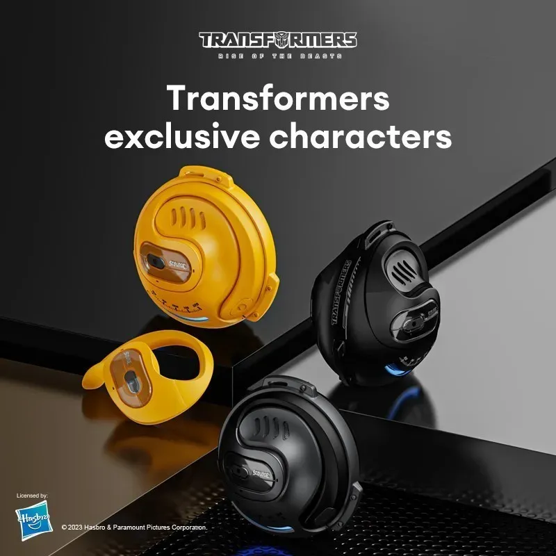 TRANSFORMERS Ear Hook Headphones Bumblebee Bluetooth 5.4 OWS Earphones Low Latency Sport Gaming Earbuds HD Call with Mic Cell Phone TF-T07