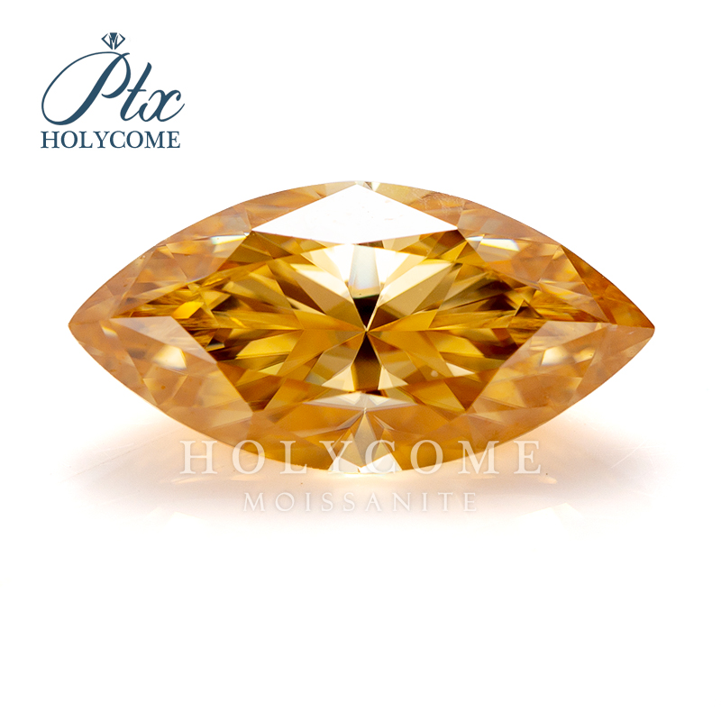 Wholesale Original Color Champagne Moissanite High Quality Brilliant Cut Various Shapes 0.1ct to 10ct VVS1 Clarity Loose Moissanite for Fashion Jewelr